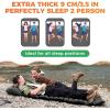 imageKingCamp Sleeping Pad for Camping Ultralight Connectable Inflatable Sleeping Pad Camping Mattress with 63quot Builtin Pillow ampamp Foot Pump for Backpacking Hiking Tent CotDouble Grey