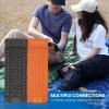 imageKingCamp Sleeping Pad for Camping Ultralight Connectable Inflatable Sleeping Pad Camping Mattress with 63quot Builtin Pillow ampamp Foot Pump for Backpacking Hiking Tent CotSingle Orange