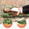 imageKingCamp Sleeping Pad for Camping Ultralight Connectable Inflatable Sleeping Pad Camping Mattress with 63quot Builtin Pillow ampamp Foot Pump for Backpacking Hiking Tent CotOlive