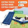 imageKingCamp Sleeping Pad for Camping Ultralight Connectable Inflatable Sleeping Pad Camping Mattress with 63quot Builtin Pillow ampamp Foot Pump for Backpacking Hiking Tent CotNavy Blue