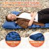 imageKingCamp Sleeping Pad for Camping Ultralight Connectable Inflatable Sleeping Pad Camping Mattress with 63quot Builtin Pillow ampamp Foot Pump for Backpacking Hiking Tent CotNavy Blue