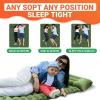imageKingCamp Sleeping Pad for Camping Ultralight Connectable Inflatable Sleeping Pad Camping Mattress with 63quot Builtin Pillow ampamp Foot Pump for Backpacking Hiking Tent CotSingle2pcs Green