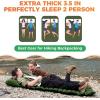 imageKingCamp Sleeping Pad for Camping Ultralight Connectable Inflatable Sleeping Pad Camping Mattress with 63quot Builtin Pillow ampamp Foot Pump for Backpacking Hiking Tent CotDouble Green