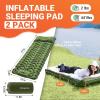 imageKingCamp Sleeping Pad for Camping Ultralight Connectable Inflatable Sleeping Pad Camping Mattress with 63quot Builtin Pillow ampamp Foot Pump for Backpacking Hiking Tent CotSingle2pcs Green