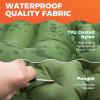 imageKingCamp Sleeping Pad for Camping Ultralight Connectable Inflatable Sleeping Pad Camping Mattress with 63quot Builtin Pillow ampamp Foot Pump for Backpacking Hiking Tent CotDouble Green