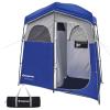 imageKingCamp Shower Tent Large Portable 12 Room Dressing Toilet and Changing Tents with Shower Bag ampamp Floor for Camping ampamp TravelBLUEGREY