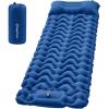 imageKingCamp Sleeping Pad for Camping Ultralight Connectable Inflatable Sleeping Pad Camping Mattress with 63quot Builtin Pillow ampamp Foot Pump for Backpacking Hiking Tent CotNavy Blue