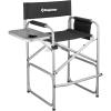 imageKingCamp Tall Directors Chair Folding Makeup Artist Heavy Duty Bar Height with Side Table Foot Rest and Storage Bag Supports 300 lbs for Indoor and Outdoor Activities One Size Black