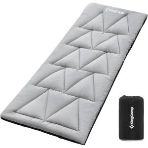 imageKingCamp Cot Mattress Portable Lightweight Camping Sleeping Mat Soft Comfortable NonSlip Cot Pad for Camp Cot RV Bunk ampamp Twin BedsDelta Grey L 16 lb