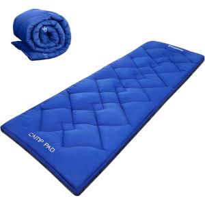 imageKingCamp Cot Mattress Portable Lightweight Camping Sleeping Mat Soft Comfortable NonSlip Cot Pad for Camp Cot RV Bunk ampamp Twin BedsDiamond Navy L 16 lb