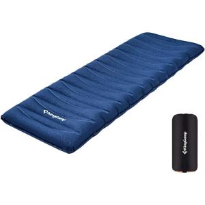 imageKingCamp Deluxe Inflatable Sleeping Pad for Camping Luxury UltraComfortable Air Mattress Lightweight Mat for Backpacking Car Camping Hiking Tent Cot and Travel Single and Double 2 SizeBluesingle