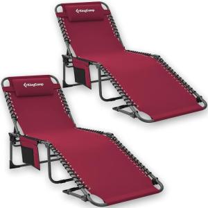 imageKingCamp Folding Outdoor Chaise LoungeWine2