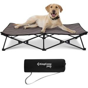 imageKingsCamp Elevated Dog Bed Portable Raised Beds Stable Folding Dog Cot Dog Camping Bed for Outdoor Travel with Washable Mesh519L x 268W x 114Th