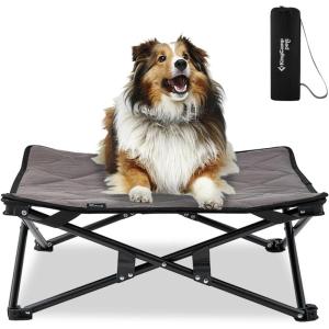 imageKingsCamp Elevated Dog Bed Portable Raised Beds Stable Folding Dog Cot Dog Camping Bed for Outdoor Travel with Washable MeshMedium