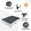 imageKingCamp 2 Person Queen Size Camping Cot Folding Portable Double 550lbs Heavy Duty Oversized Large Wide XXL Foldable Sleeping Bed with Carry Bag for Two Adult Outdoor Travel Tent Grey
