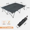 imageKingCamp 2 Person Queen Size Camping Cot Folding Portable Double 550lbs Heavy Duty Oversized Large Wide XXL Foldable Sleeping Bed with Carry Bag for Two Adult Outdoor Travel Tent Grey