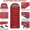 imageKingCamp 45 F Kids Sleeping Bag Lightweight Waterproof ampamp Compact Flannel Sleeping Bags Cold Weather ampamp Warm Youth Essentials Gear Accessories for Camping Fits 1012 Children up to 55quot Tall86F 446F Red Right