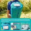 imageKingCamp 45 F Kids Sleeping Bag Lightweight Waterproof ampamp Compact Flannel Sleeping Bags Cold Weather ampamp Warm Youth Essentials Gear Accessories for Camping Fits 1012 Children up to 55quot Tall86F 446F Cyan Left Gift Set