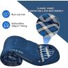 imageKingCamp 45 F Kids Sleeping Bag Lightweight Waterproof ampamp Compact Flannel Sleeping Bags Cold Weather ampamp Warm Youth Essentials Gear Accessories for Camping Fits 1012 Children up to 55quot Tall86F 446F Navy Right