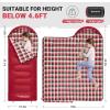 imageKingCamp 45 F Kids Sleeping Bag Lightweight Waterproof ampamp Compact Flannel Sleeping Bags Cold Weather ampamp Warm Youth Essentials Gear Accessories for Camping Fits 1012 Children up to 55quot Tall86F 446F Red Left