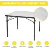 imageKingCamp Aluminum Folding Camp Table  Lightweight Portable Roll Up for Outdoor Camping Picnic BarbecueBlackSilver401x276 45person