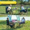 imageKingCamp Aluminum Folding Camp Table  Lightweight Portable Roll Up for Outdoor Camping Picnic BarbecueBlackSilver401x276 45person