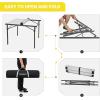 imageKingCamp Aluminum Folding Camp Table  Lightweight Portable Roll Up for Outdoor Camping Picnic BarbecueBlackSilver401x276 45person