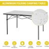 imageKingCamp Aluminum Folding Camp Table  Lightweight Portable Roll Up for Outdoor Camping Picnic BarbecueSilver535275
