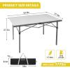 imageKingCamp Aluminum Folding Camp Table  Lightweight Portable Roll Up for Outdoor Camping Picnic BarbecueSilver535275