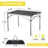 imageKingCamp Aluminum Folding Camp Table  Lightweight Portable Roll Up for Outdoor Camping Picnic BarbecueSilverBlack421x276