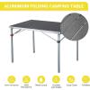 imageKingCamp Aluminum Folding Camp Table  Lightweight Portable Roll Up for Outdoor Camping Picnic BarbecueSilverBlack421x276 46 Persom