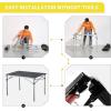 imageKingCamp Aluminum Folding Camp Table  Lightweight Portable Roll Up for Outdoor Camping Picnic BarbecueSilverBlack421x276