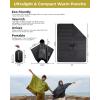 imageKingCamp Camping Blanket Poncho Wearable Honcho Hoodie Reversible Cape Windproof WaterRepellent Recycled Poncho with Snap Buttons for Outdoor Camping Hiking Stadium Travel Black 66quot x 48quot