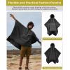 imageKingCamp Camping Blanket Poncho Wearable Honcho Hoodie Reversible Cape Windproof WaterRepellent Recycled Poncho with Snap Buttons for Outdoor Camping Hiking Stadium Travel Black 66quot x 48quot