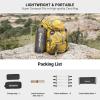 imageKingCamp Camping Cot Folding Portable Heavy Duty Ultralight Cots for Adults Camping Tent Hiking Backpacking Mountaineering Travel Indoor Outdoor Indoor Base Camp with Pillow Support 265 LbsBlack