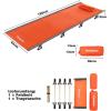 imageKingCamp Camping Cot Folding Portable Heavy Duty Ultralight Cots for Adults Camping Tent Hiking Backpacking Mountaineering Travel Indoor Outdoor Indoor Base Camp with Pillow Support 265 LbsOrange