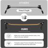 imageKingCamp Camping Cot Folding Portable Heavy Duty Ultralight Cots for Adults Camping Tent Hiking Backpacking Mountaineering Travel Indoor Outdoor Indoor Base Camp with Pillow Support 265 LbsBlack