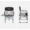 imageKingCamp Camping Director Chair for Adults Heavy Duty Folding Lawn Chair for Outside with Side Table Mesh Back Padded Armrest Support 300 lbs for Outdoor Beach Backyard