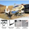 imageKingCamp Camping Director Chair for Adults Heavy Duty Folding Lawn Chair for Outside with Side Table Mesh Back Padded Armrest Support 300 lbs for Outdoor Beach Backyard