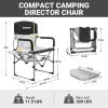 imageKingCamp Camping Director Chair for Adults Heavy Duty Folding Lawn Chair for Outside with Side Table Mesh Back Padded Armrest Support 300 lbs for Outdoor Beach Backyard