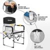 imageKingCamp Camping Director Chair for Adults Heavy Duty Folding Lawn Chair for Outside with Side Table Mesh Back Padded Armrest Support 300 lbs for Outdoor Beach Backyard