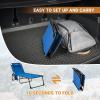 imageKingCamp Chaise Lounge Chairs Outdoor Foldable Patio Sun Chair for Outside Camping Sunbathing Beach Lawn Pool Garden Yard Folding Lightweight Heavy Duty Portable Adjustable Lounge with Pillow2 Packblue