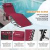 imageKingCamp Chaise Lounge Chairs Outdoor Foldable Patio Sun Chair for Outside Camping Sunbathing Beach Lawn Pool Garden Yard Folding Lightweight Heavy Duty Portable Adjustable Lounge with Pillow2 Packwine