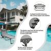 imageKingCamp Chaise Lounge Chairs Outdoor Foldable Patio Sun Chair for Outside Camping Sunbathing Beach Lawn Pool Garden Yard Folding Lightweight Heavy Duty Portable Adjustable Lounge with PillowGrey