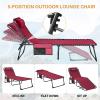 imageKingCamp Chaise Lounge Chairs Outdoor Foldable Patio Sun Chair for Outside Camping Sunbathing Beach Lawn Pool Garden Yard Folding Lightweight Heavy Duty Portable Adjustable Lounge with Pillow2 Packwine