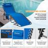 imageKingCamp Chaise Lounge Chairs Outdoor Foldable Patio Sun Chair for Outside Camping Sunbathing Beach Lawn Pool Garden Yard Folding Lightweight Heavy Duty Portable Adjustable Lounge with Pillow2 Packblue