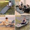 imageKingCamp Chaise Lounge Chairs Outdoor Foldable Patio Sun Chair for Outside Camping Sunbathing Beach Lawn Pool Garden Yard Folding Lightweight Heavy Duty Portable Adjustable Lounge with PillowGrey