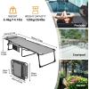 imageKingCamp Chaise Lounge Chairs Outdoor Foldable Patio Sun Chair for Outside Camping Sunbathing Beach Lawn Pool Garden Yard Folding Lightweight Heavy Duty Portable Adjustable Lounge with PillowGrey