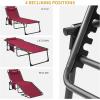 imageKingCamp Chaise Lounge Chairs Outdoor Foldable Patio Sun Chair for Outside Camping Sunbathing Beach Lawn Pool Garden Yard Folding Lightweight Heavy Duty Portable Adjustable Lounge with PillowWine2 Pack