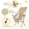 imageKingCamp Compact Camping Chairs for Adults Ultralight High Back Folding Portable Lawn Light Weight Outdoor with Armrest Side Pocket Headrast Carry Bag Support 265 Lbs 1 Pack Khaki
